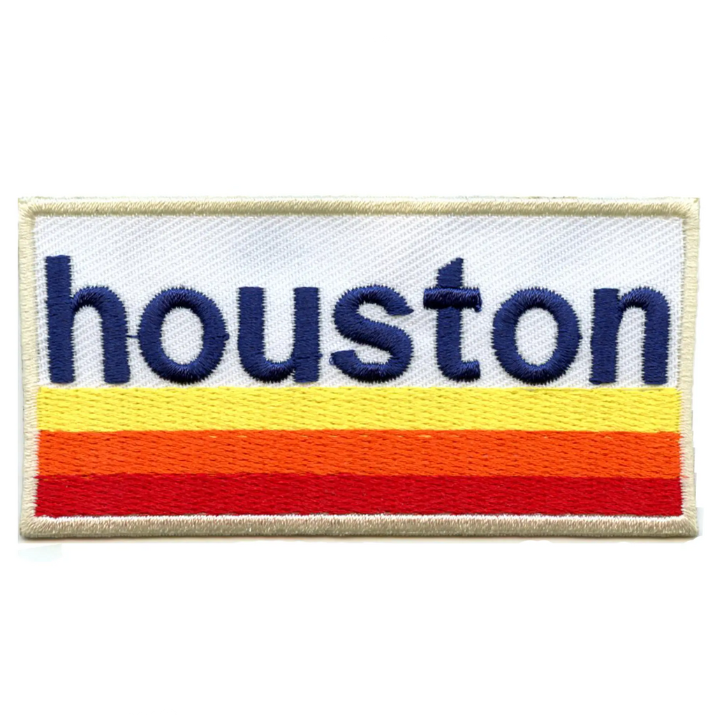 Patch Houston Rainbow Box Space City Texas brodé thermocollant