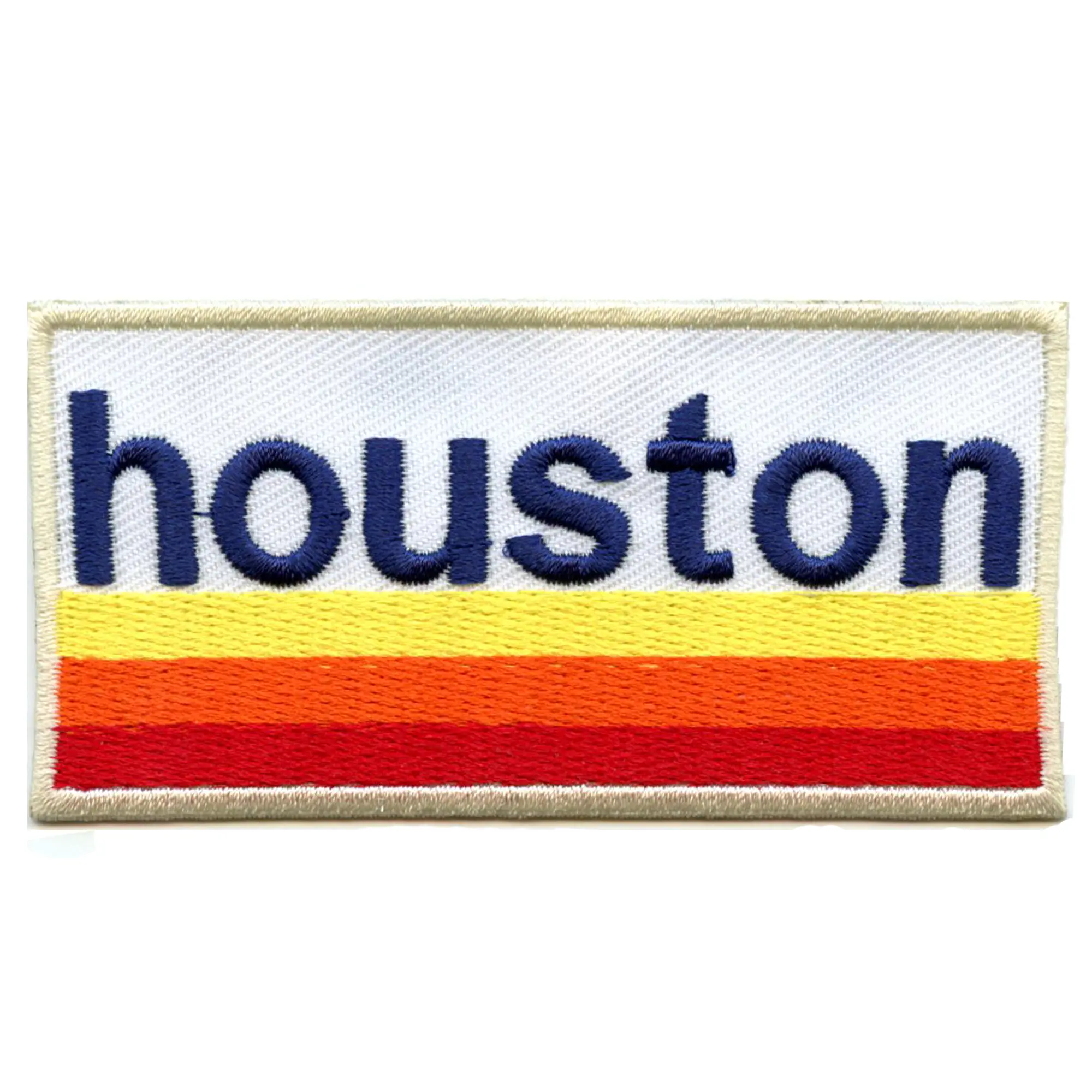 Patch Houston Rainbow Box Space City Texas brodé thermocollant