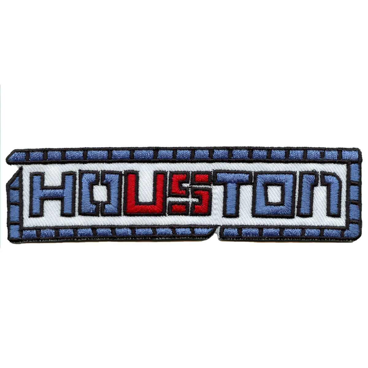 Houston Rivalry Tile Patch Football Sports Team Embroidered Iron On