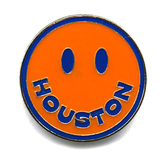 Houston Smiley Enamel Pin