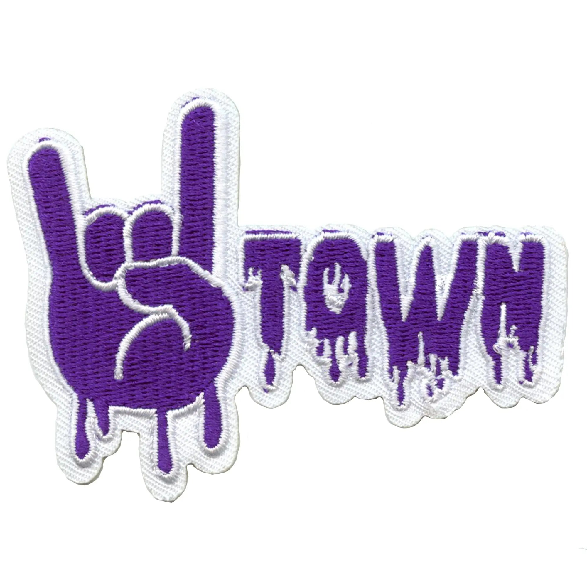 Patch Houston Syrup H-Town Purple Drip avec thermocollant brodé à la main