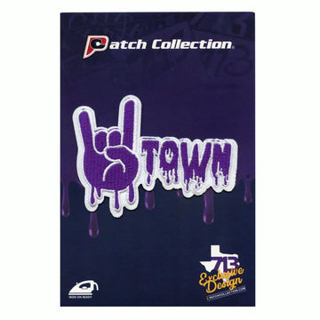 Patch Houston Syrup H-Town Purple Drip avec thermocollant brodé à la main