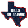 Houston Texas Football State Parody "Bulls On Parade" Embroidered Iron On Glitter Patch
