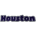 Houston Texas Pride Patch Purple On Black Chenille Iron On
