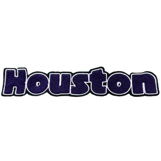 Houston Texas Pride Patch Purple On Black Chenille Sew On