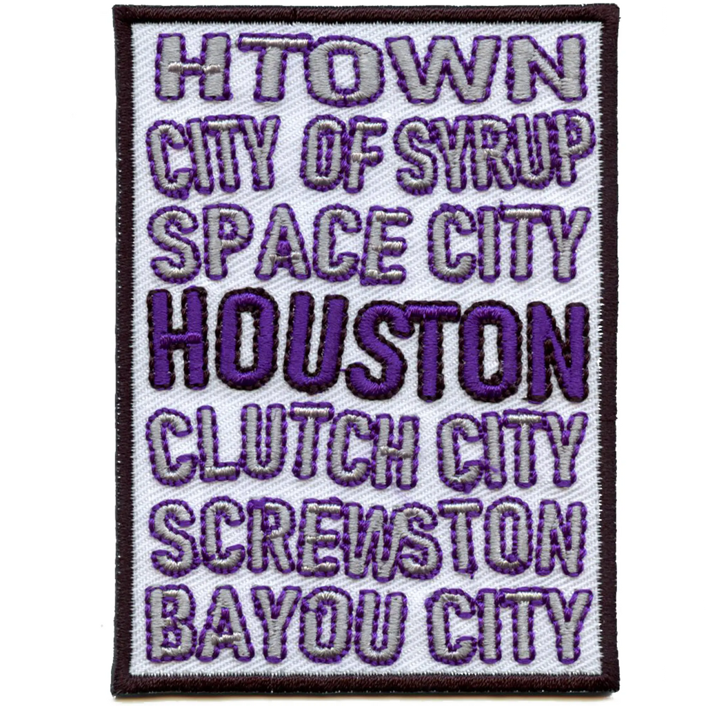 Écusson brodé à repasser représentant la ville de sirop de Houston au Texas