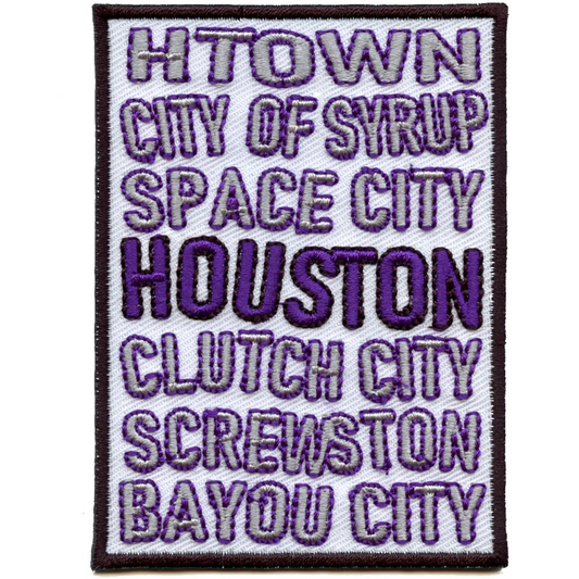 Houston Texas Screw Patch City Of Syrup Embroidered Iron On