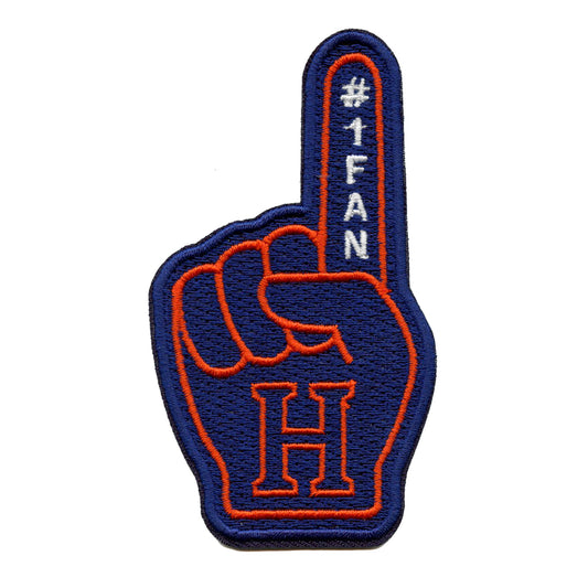 #1 Houston Fan Foam Finger Patch Texas Baseball Team Embroidered Iron On