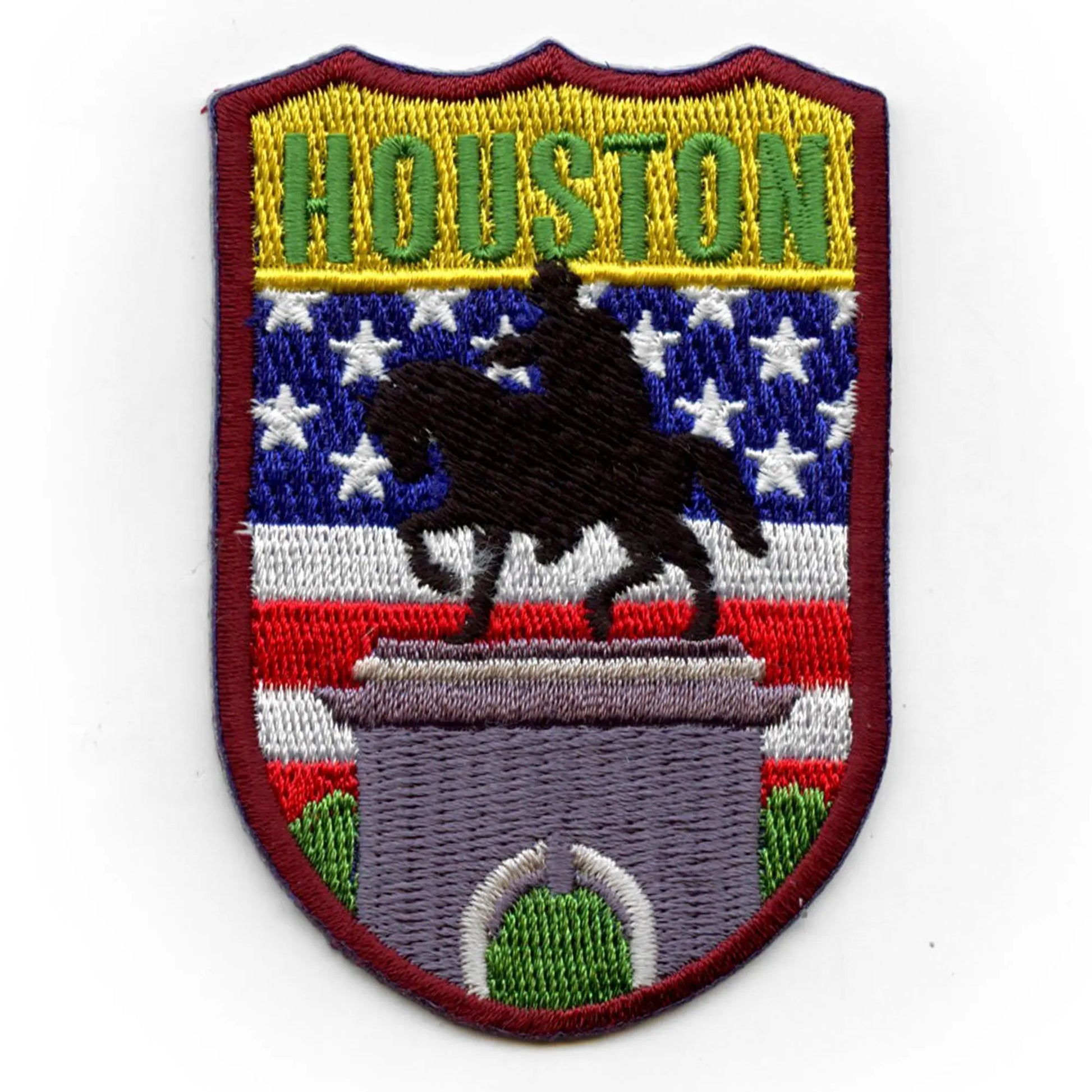 Houston Texas City Tourist Patch World Travel Badge Embroidered Iron On