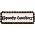 Howdy Cowboy Script Patch Cowboy Western Rope Embroidered Iron On