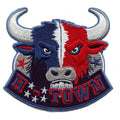 Htown Bull Head Patch Houston Football Pride Embroidered Iron On