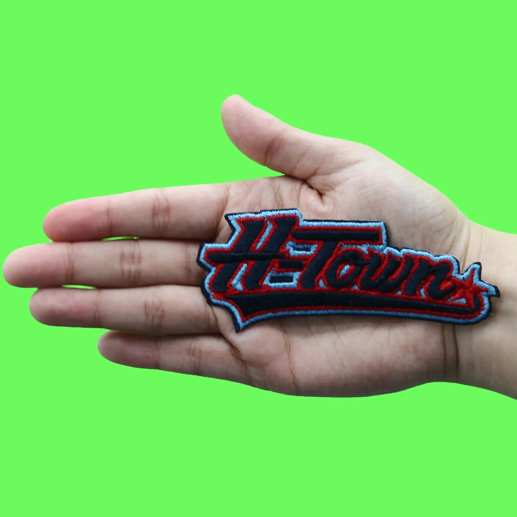 Htown Football Script Patch Houston Football Team Embroidered Iron on