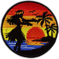 Hula Girl Hawaii Patch Cute Hawaiian Beach Embroidered Iron On