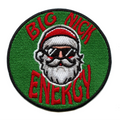 Père Noël Big Nick Energy Patch Lunettes de soleil Noël Vacances Brodées à repasser