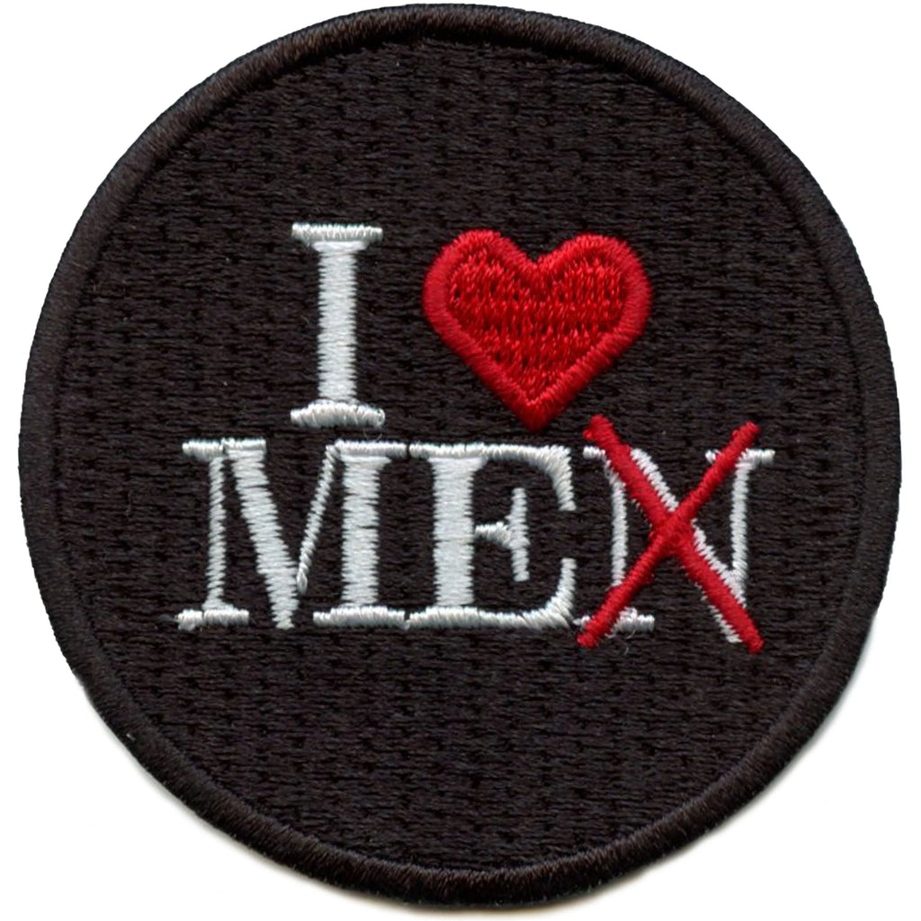 I love Me F**k Men Patch Round Logo Script Embroidered Iron-On