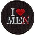 I love Me F**k Men Patch Round Logo Script Embroidered Iron-On
