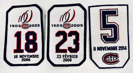 Montrèal Canadiens #5 18 19 23 Retirement Jersey Patch Combo