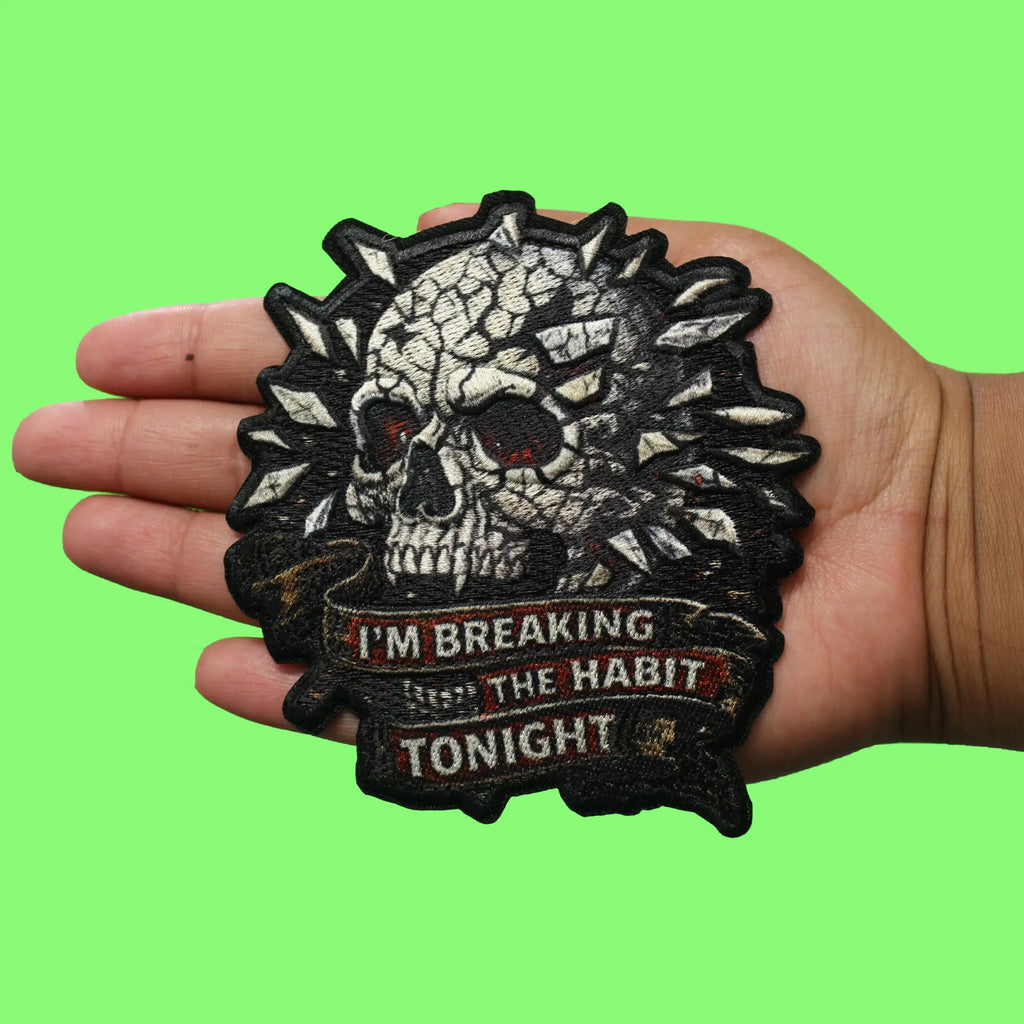 I'm Breaking The Habit Tonight Patch Rock Band Music Embroidered Iron On