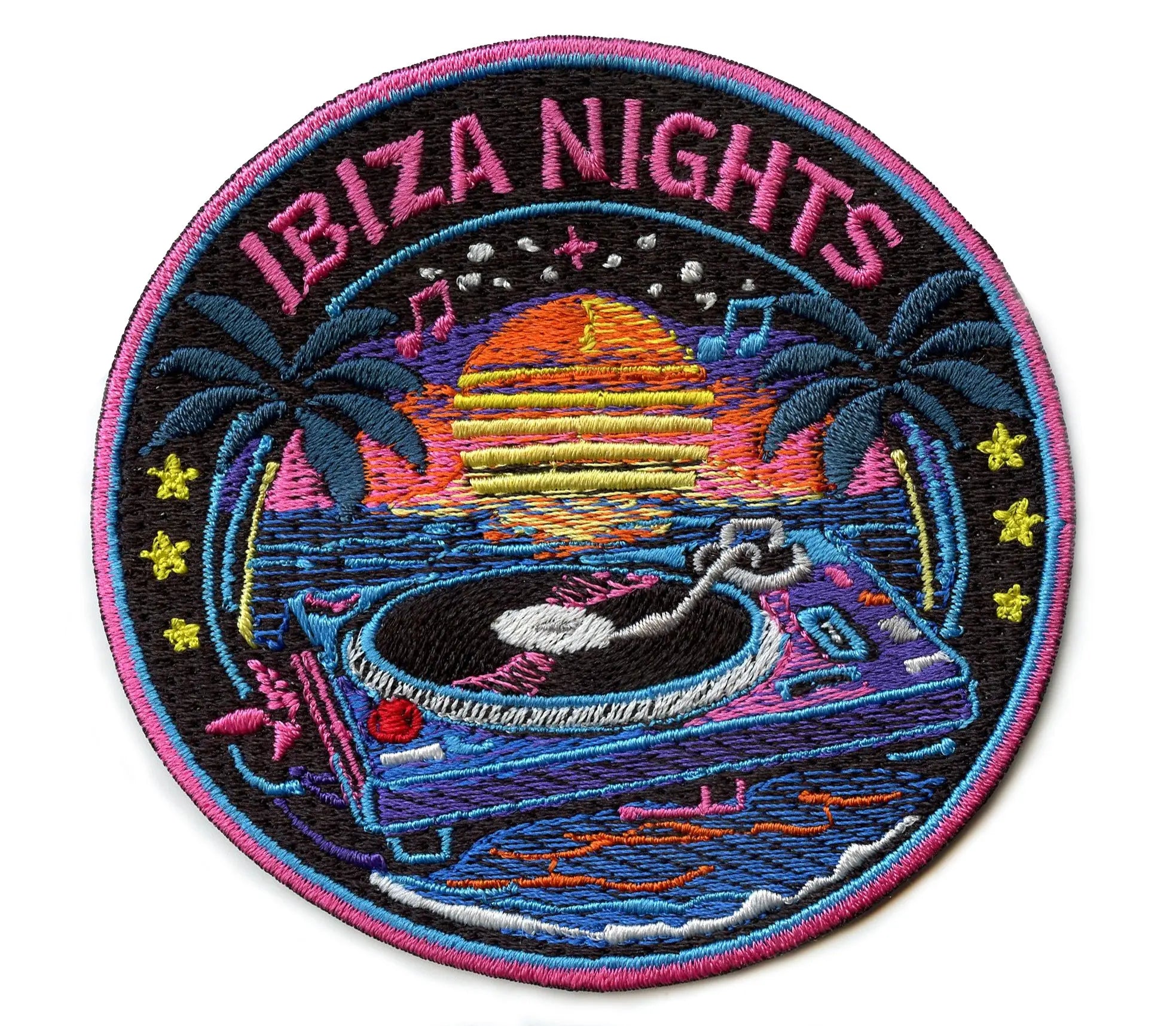 Ibiza Night Life Travel Patch Iconic Vacation Destination Embroidered Iron On