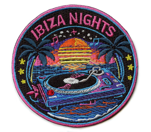Ibiza Night Life Travel Patch Iconic Vacation Destination Embroidered Iron On