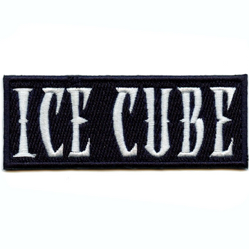 Ice Cube Rapper Patch Script Logo Music Embroidered Iron On