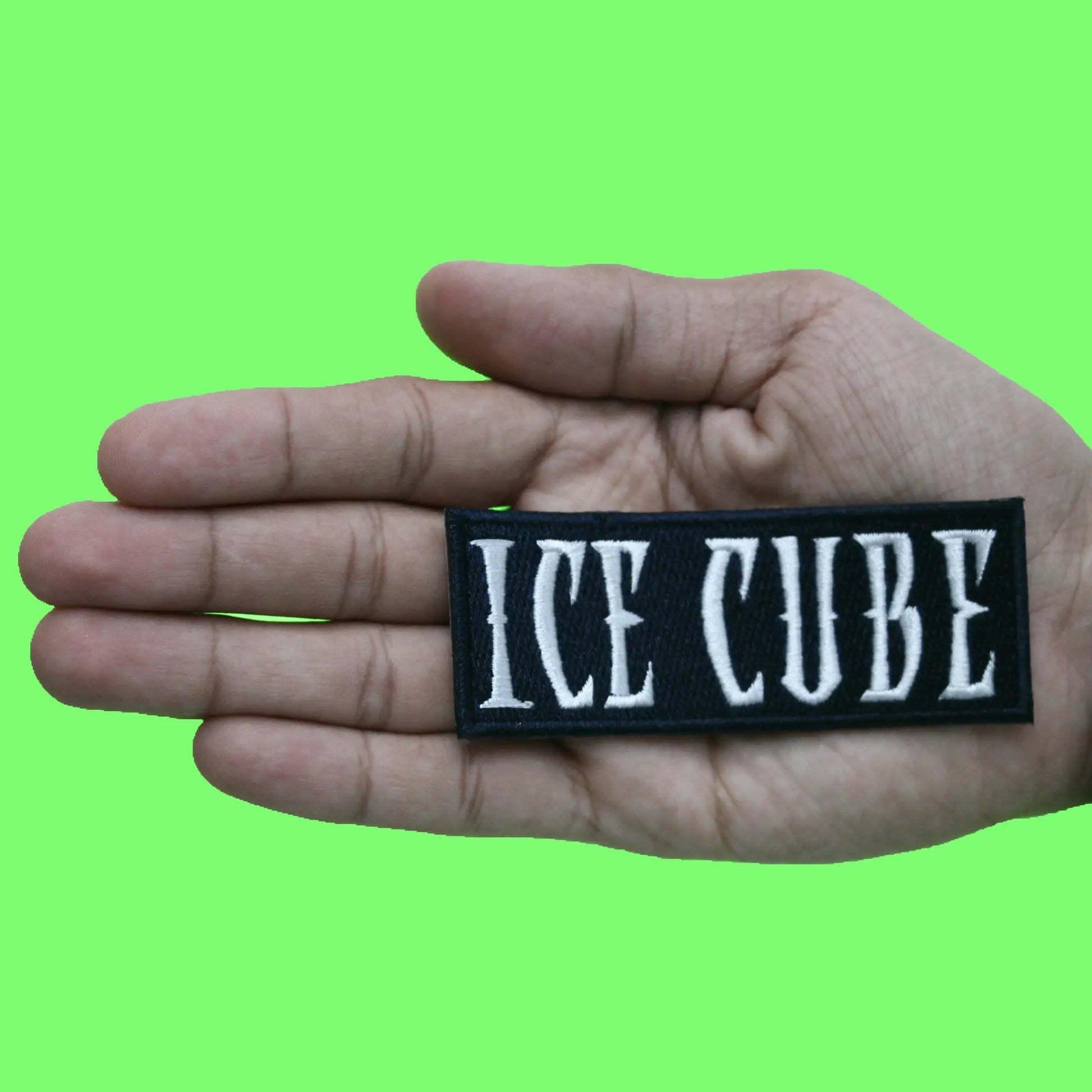 Ice Cube Rapper Patch Script Logo Music Embroidered Iron On