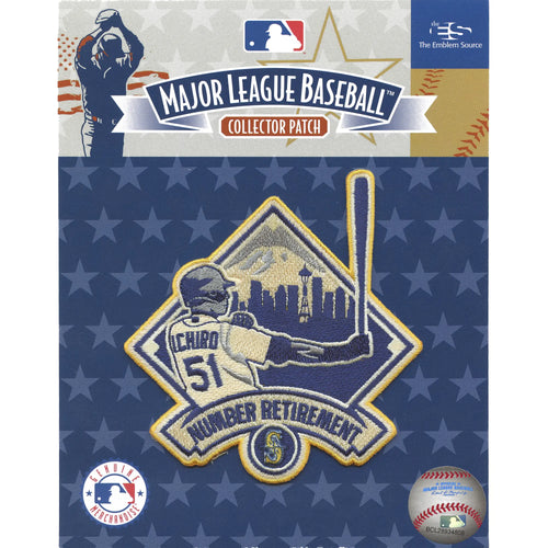 Ichiro Hall of Fame Number Retirement Game Hat Jersey Patch Embroidered (GOLD)