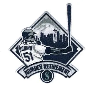 Ichiro Hall of Fame Number Retirement Game Jersey Patch