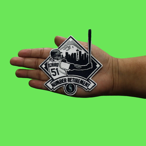 Ichiro Seattle Mariners Hall of Fame Number Retirement Game Jersey Patch (WHITE)