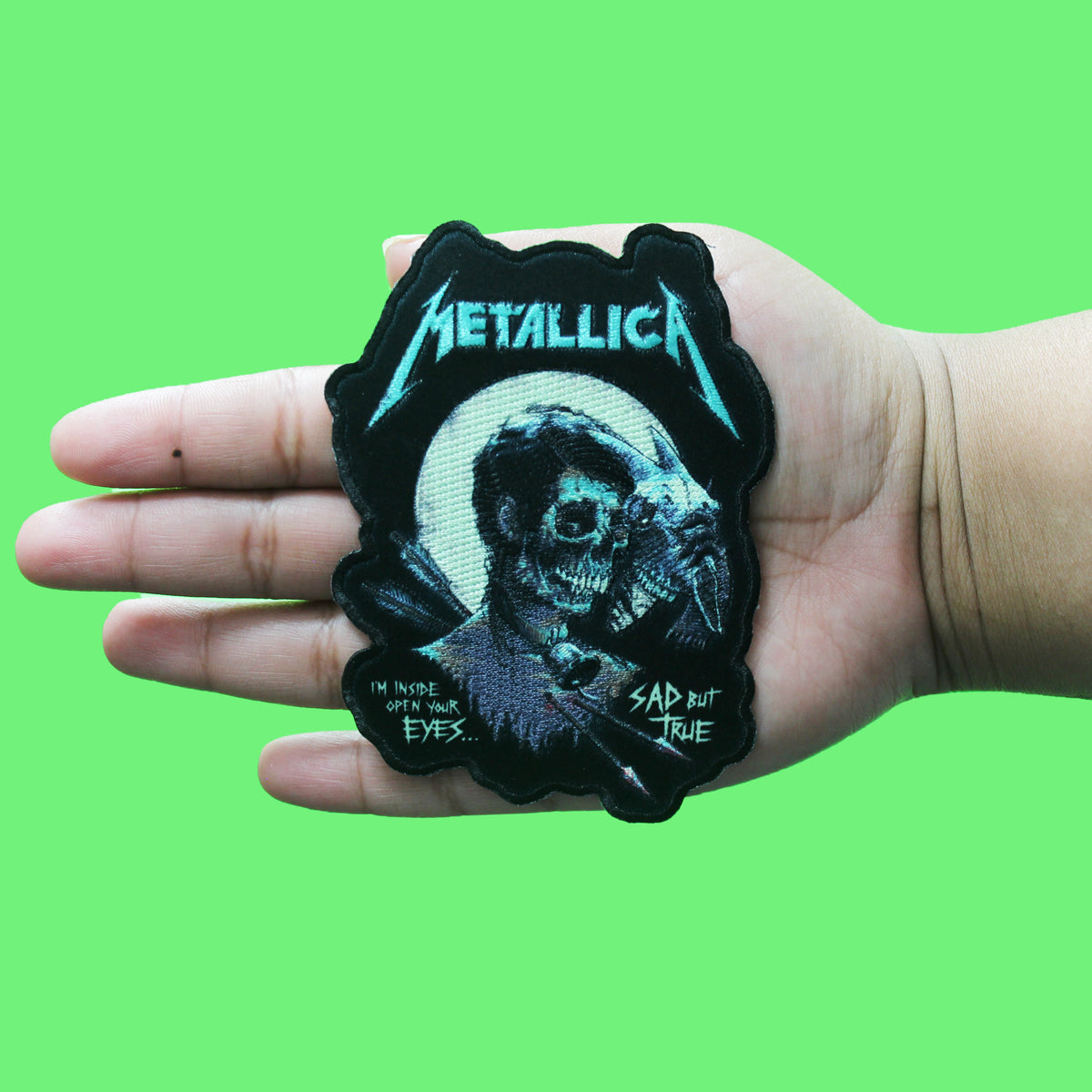 Metallica Rock Band Patch Im Inside Open Your Eyes Sublimation Embroidered Iron On