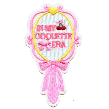 In My Coquette Era Patch Cutesy Mirror With Bow Embroidered Iron On