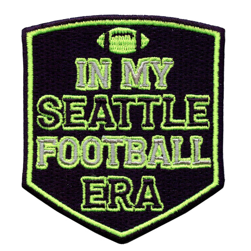 In My Football Era Patch Seattle Sports Team Embroidered Iron On