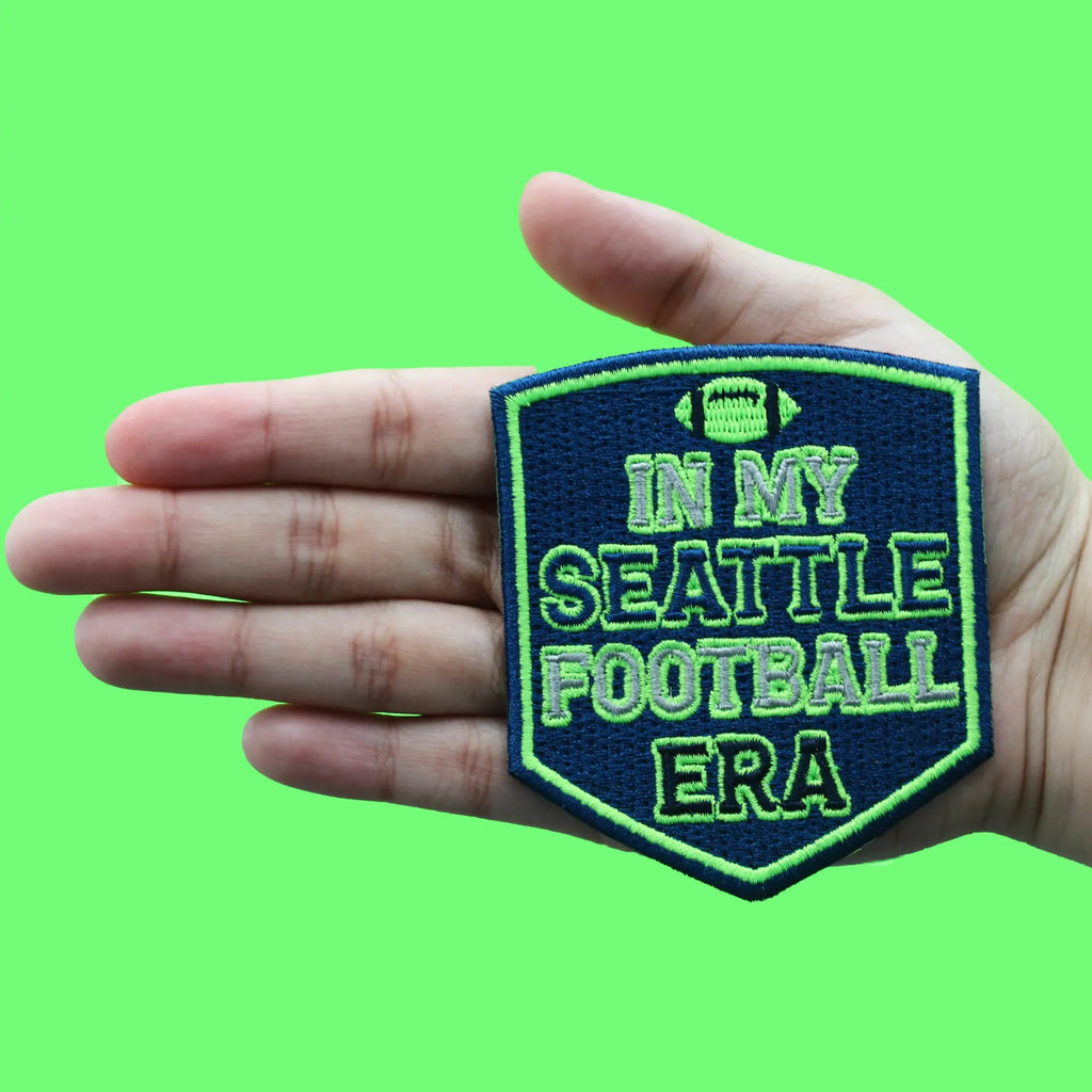 In My Football Era Patch Seattle Sports Team Embroidered Iron On