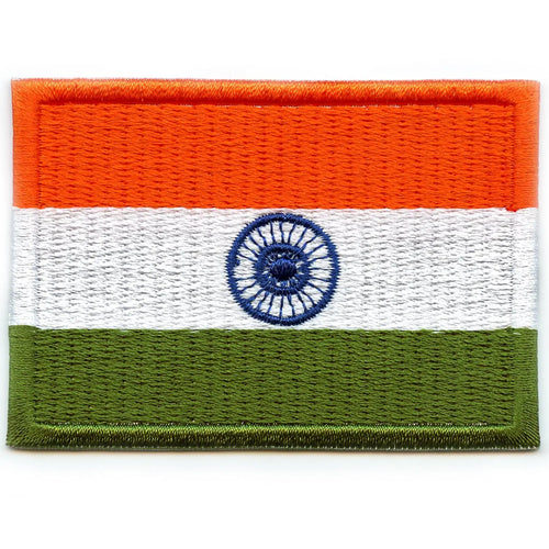 India Country Flag Patch Inian Culture Collectible Embroidered Iron-On