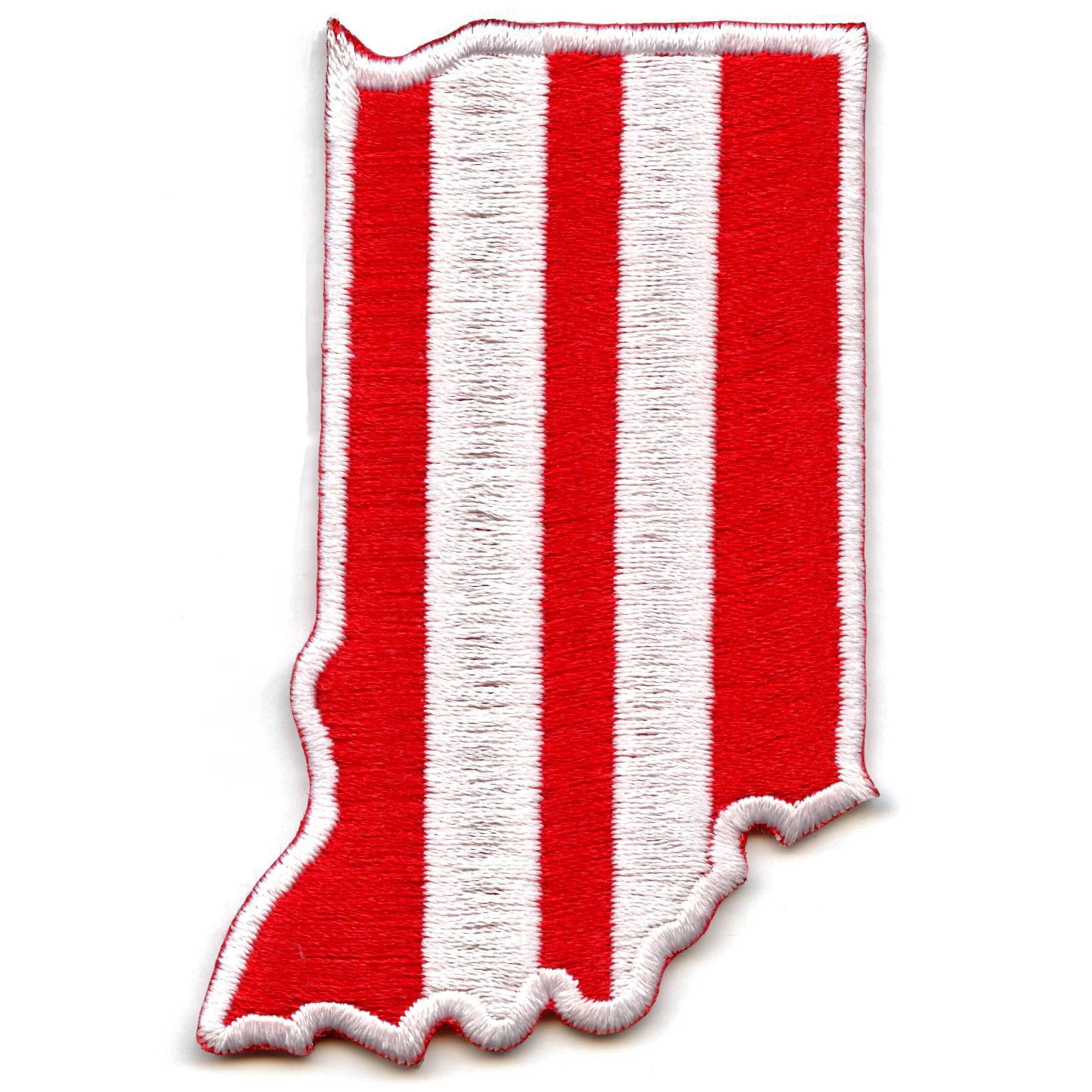Indiana Hoosiers State Patch Football College Colors Embroidered Iron On