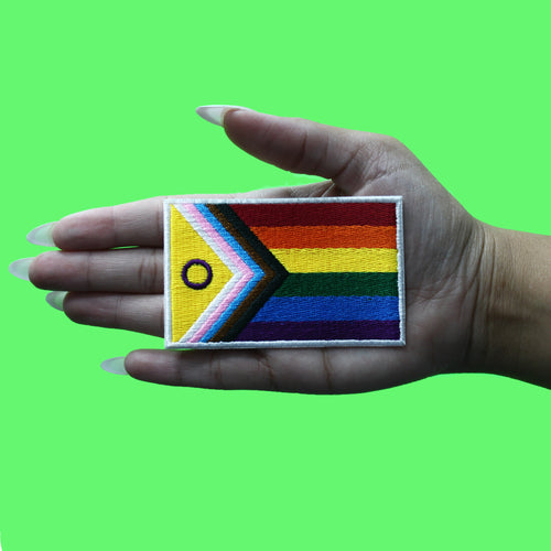 Intersex-Inclusive Flag Patch LGBTQ Pride Embroidered Iron-On