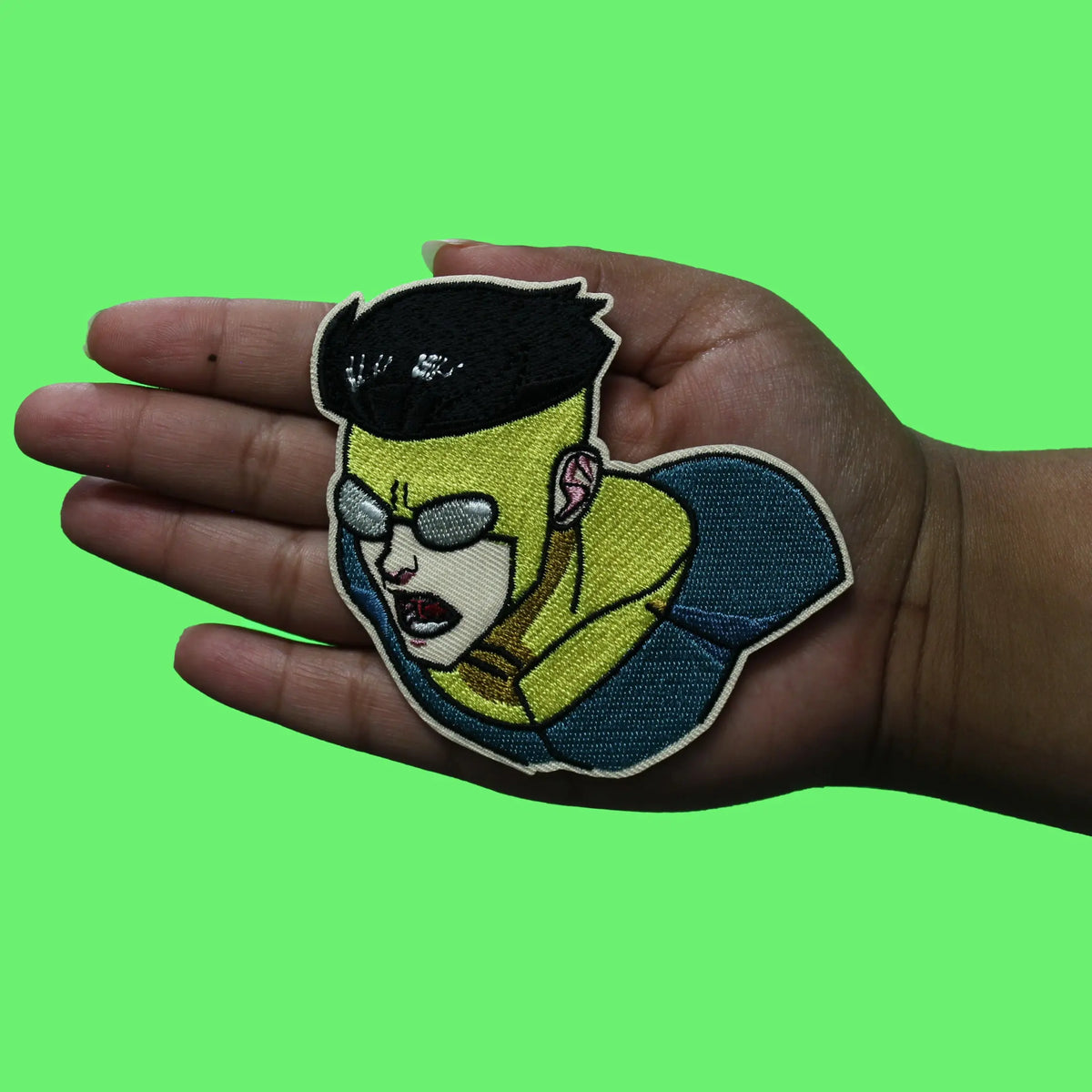 Invincible Head Shot Patch Mark Superhero Series Embroidered Iron On