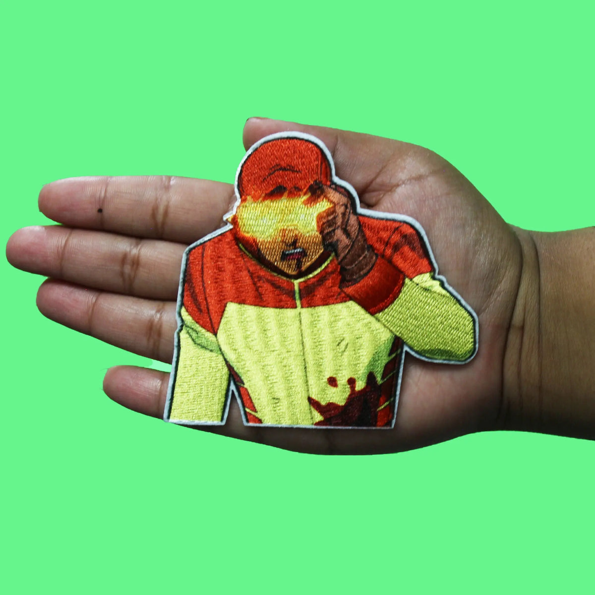 Invincible Red Rexplode Patch Battle Pose Superhero Sublimated Embroidered Iron On
