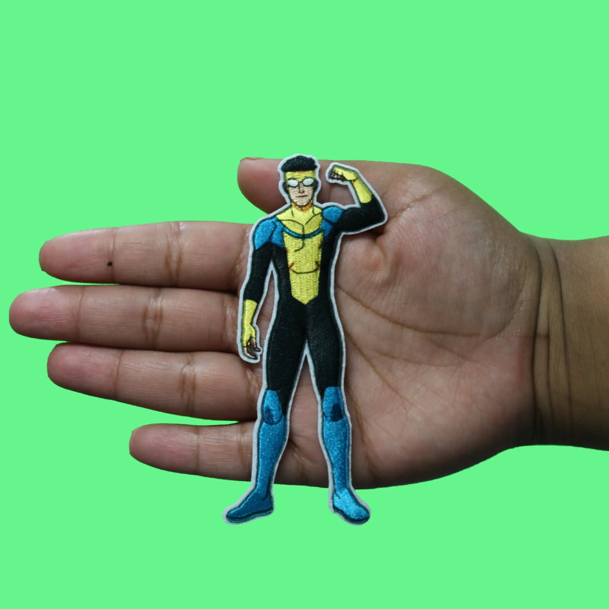 Invincible Strong Pose Patch Mark Superhero Series Embroidered Iron On