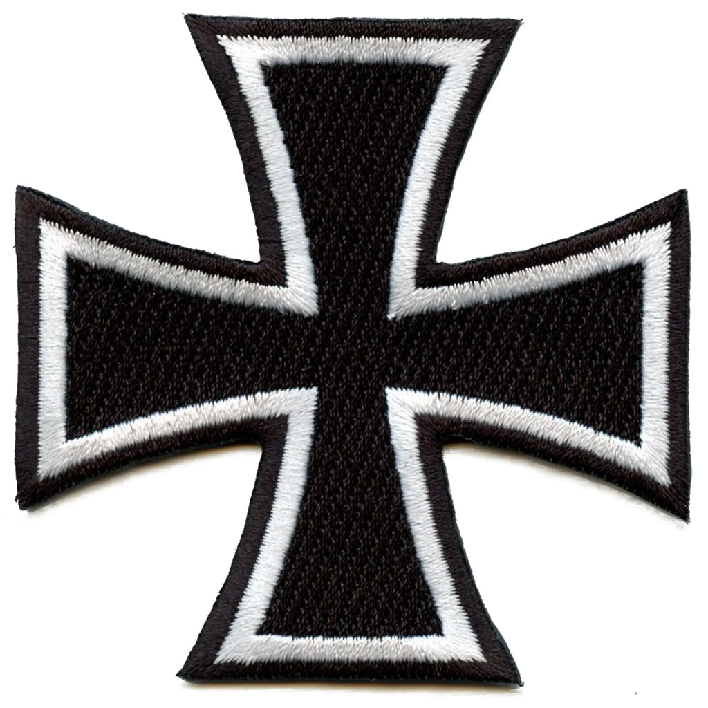 Patch Iron Cross Y2K Alternative Médaille de moto brodée thermocollante