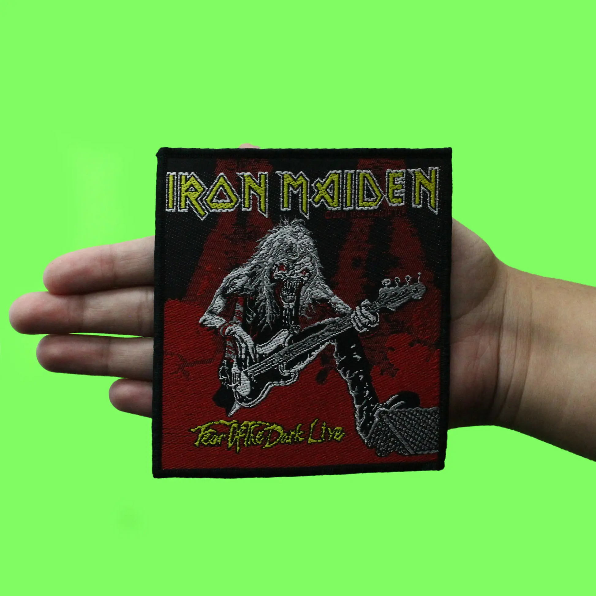 Iron Maiden Band Patch Fear Of the Dark Live Woven Iron On