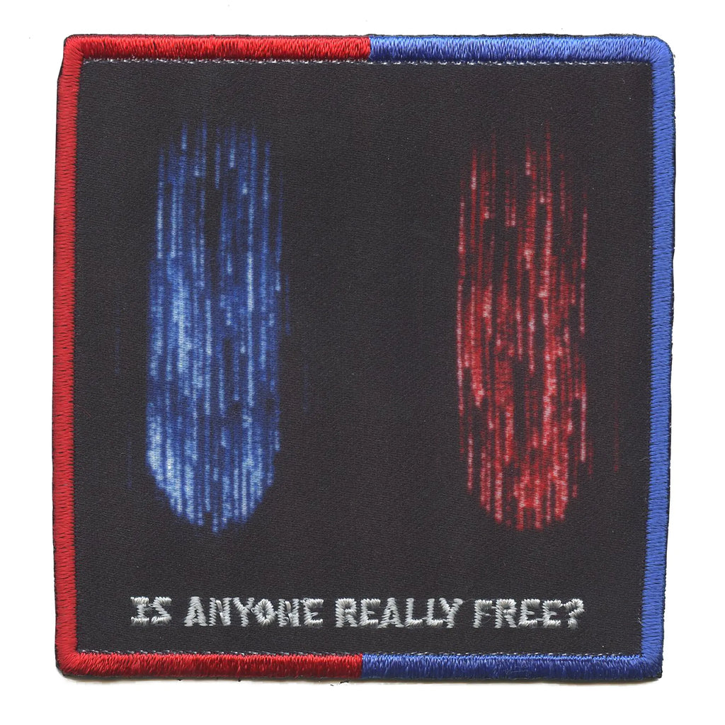 Is Anyone Really Free Patch Matrix Cyberpunk Movie Embroidered Iron on