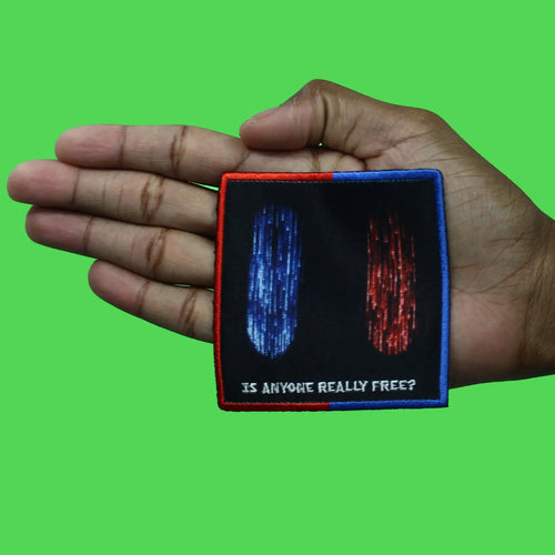 Is Anyone Really Free Patch Matrix Cyberpunk Movie Embroidered Iron on