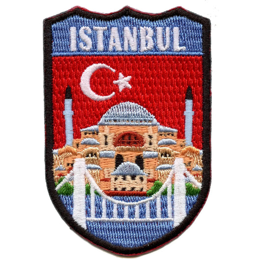 Istanbul Türkiye Shield Patch City Souvenir Travel Embroidered Iron On