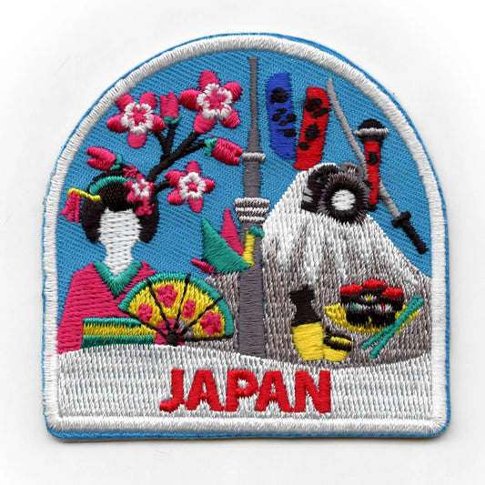 Japan World Showcase Travel Patch Souvenir Tokyo Vacation Embroidered Iron On