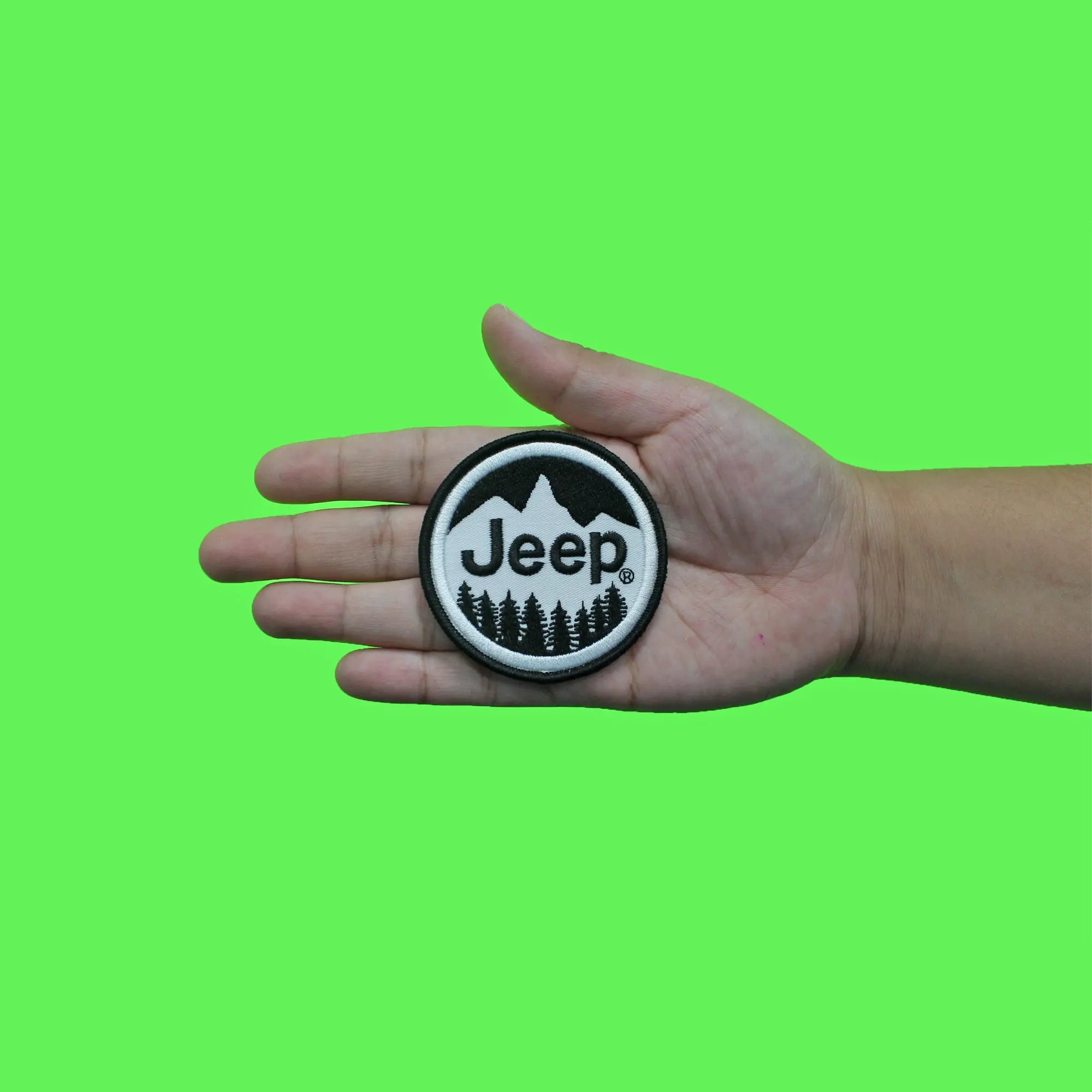 Patch avec logo de voiture Jeep Open Road Mountain Forrest brodé à repasser