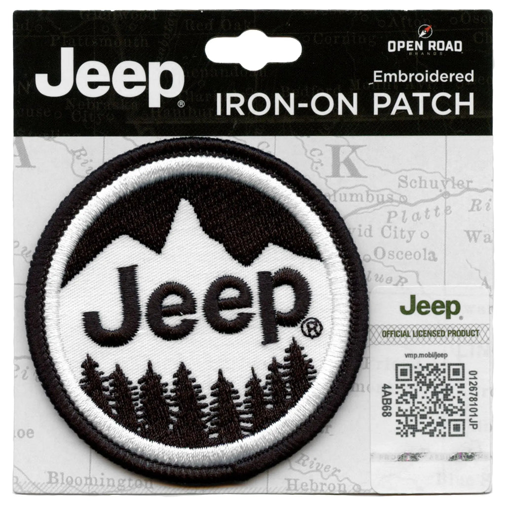 Patch avec logo de voiture Jeep Open Road Mountain Forrest brodé à repasser