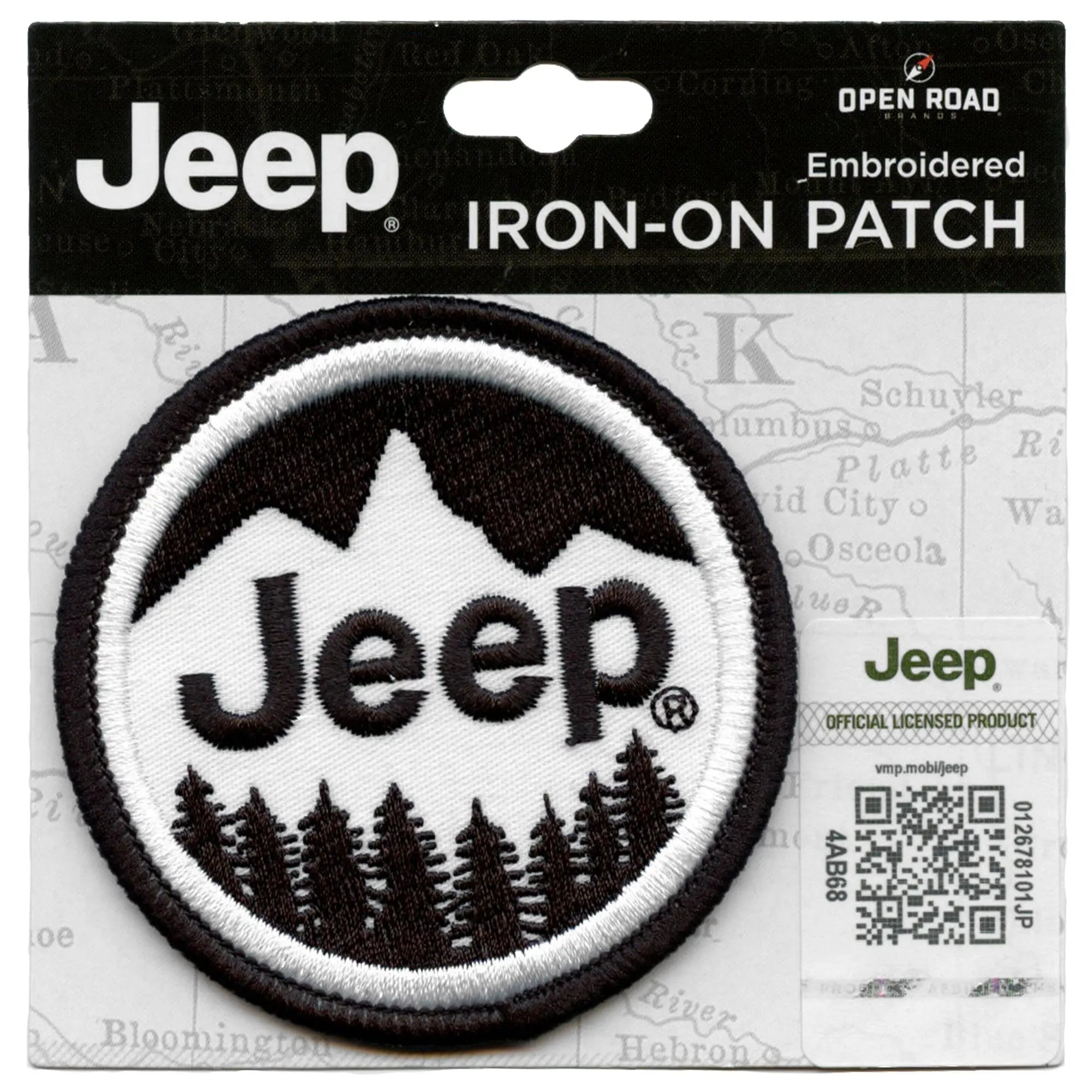 Patch avec logo de voiture Jeep Open Road Mountain Forrest brodé à repasser