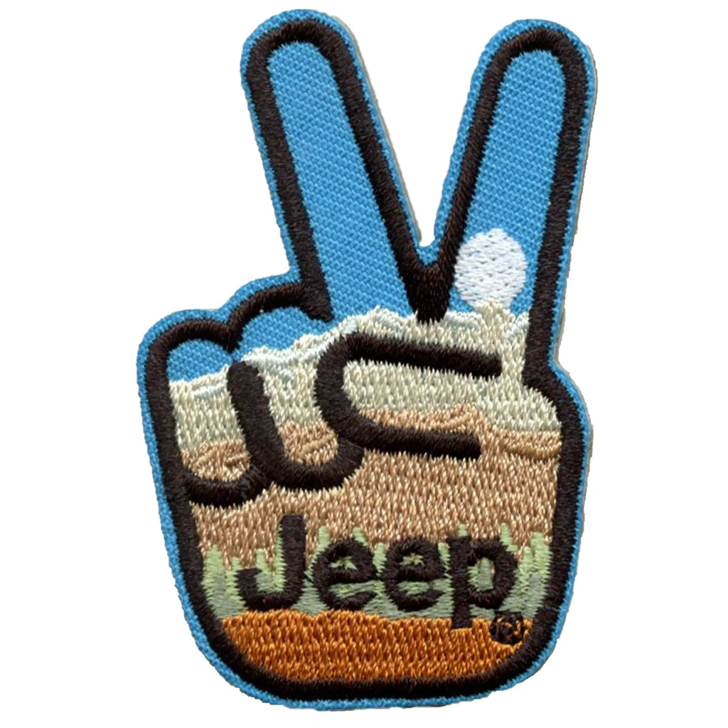 Jeep Peace Logo Patch Travel Car Road Embroidered Iron On