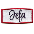 Jefa Red Tag Patch Mexican Mom Boss Embroidered Iron On